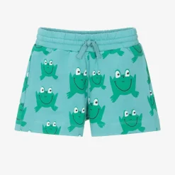 Aqua Blue Cotton Frog Shorts