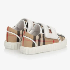 Baby Beige Check Trainers