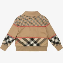 Baby Boys Beige Check Jacket