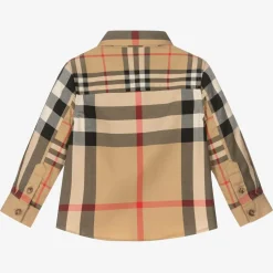Baby Boys Beige Check Shirt
