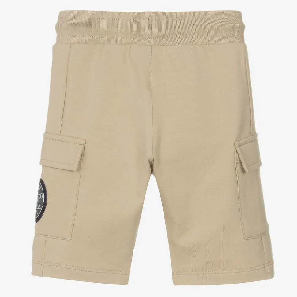Baby Boys Beige Cotton Cargo Shorts