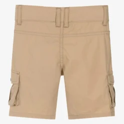 Baby Boys Beige Cotton Cargo Shorts