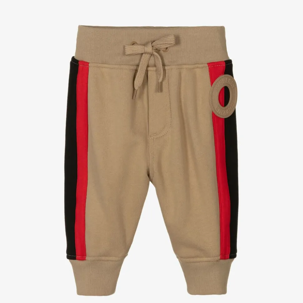 Baby Boys Beige Logo Joggers