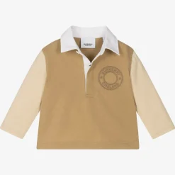 Baby Boys Beige Logo Top
