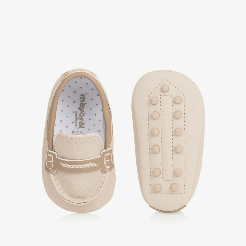 Baby Boys Beige Pre-Walker Moccasins