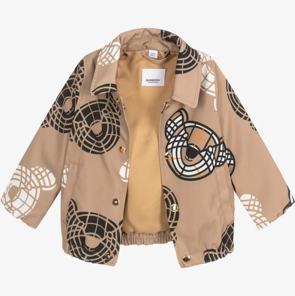 Baby Boys Beige Thomas Bear Jacket