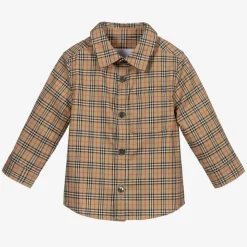 Baby Boys Beige Vintage Check Shirt