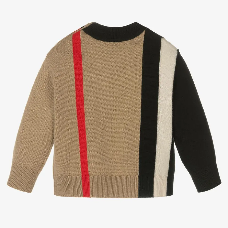 Baby Boys Beige Wool Jumper