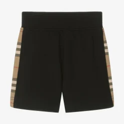 Baby Boys Black Cotton Jersey Shorts