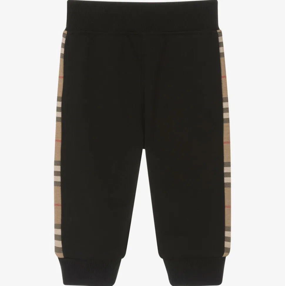 Baby Boys Black Cotton Joggers