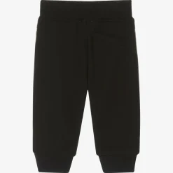 Baby Boys Black Cotton Joggers