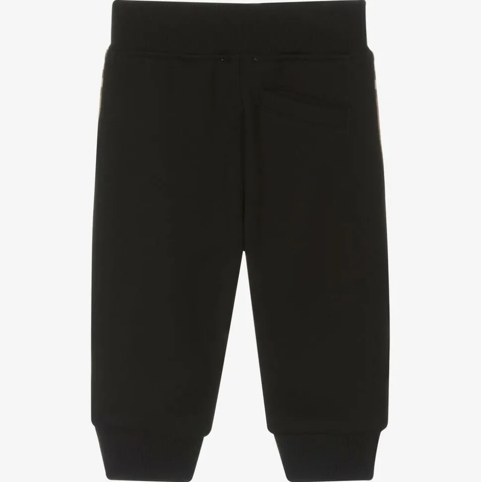 Baby Boys Black Cotton Joggers