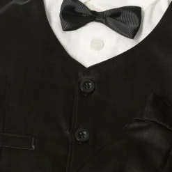 Baby Boys Black Waistcoat Suit