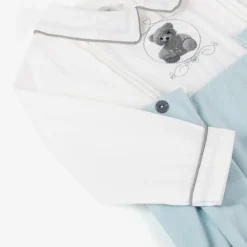 Baby Boys Blue & Ivory Shortie