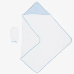 Baby Boys Blue Cotton Beary Best Friends Towel Set