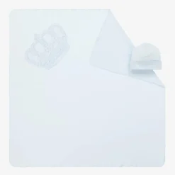 Baby Boys Blue Cotton Blanket & Hat Gift Set