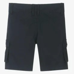 Baby Boys Blue Cotton Cargo Shorts