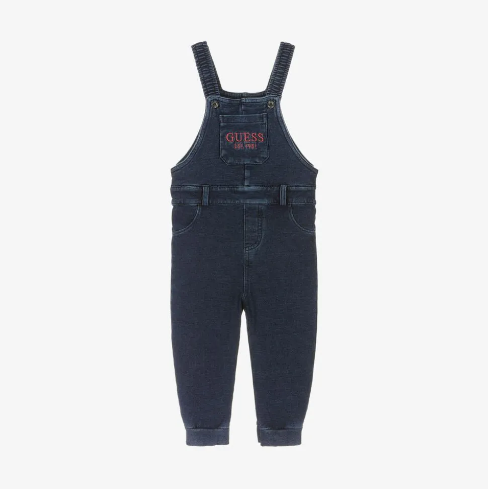 Baby Boys Blue Cotton Dungarees