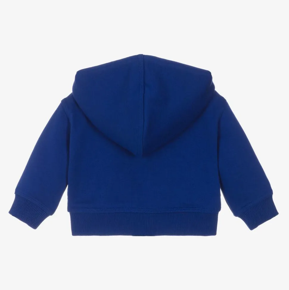 Baby Boys Blue Cotton Hoodie