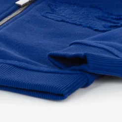 Baby Boys Blue Cotton Hoodie