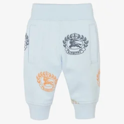 Baby Boys Blue Cotton Logo Joggers