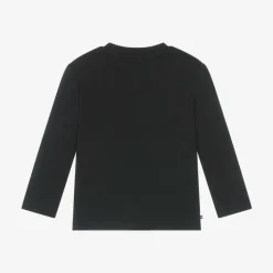 Baby Boys Blue Cotton Monotype Logo Top