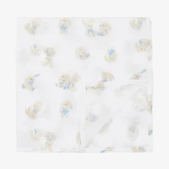 Baby Boys Blue Cotton Muslins (3 Pack)