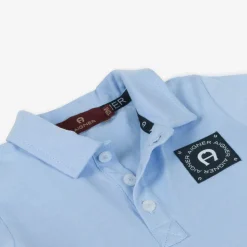 Baby Boys Blue Cotton Polo Shirt