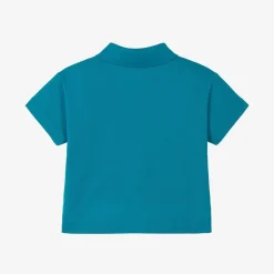 Baby Boys Blue Cotton Polo Shirt