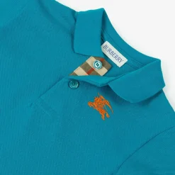 Baby Boys Blue Cotton Polo Shirt