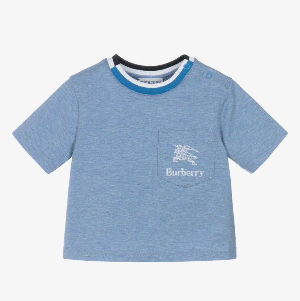 Baby Boys Blue Cotton T-Shirt