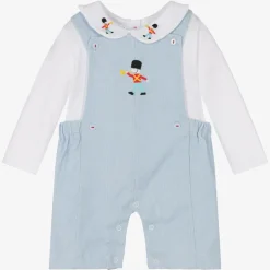 Baby Boys Blue Dungaree Set