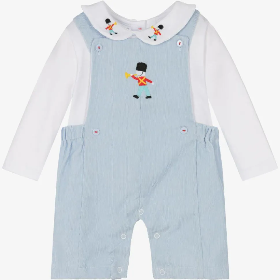 Baby Boys Blue Dungaree Set