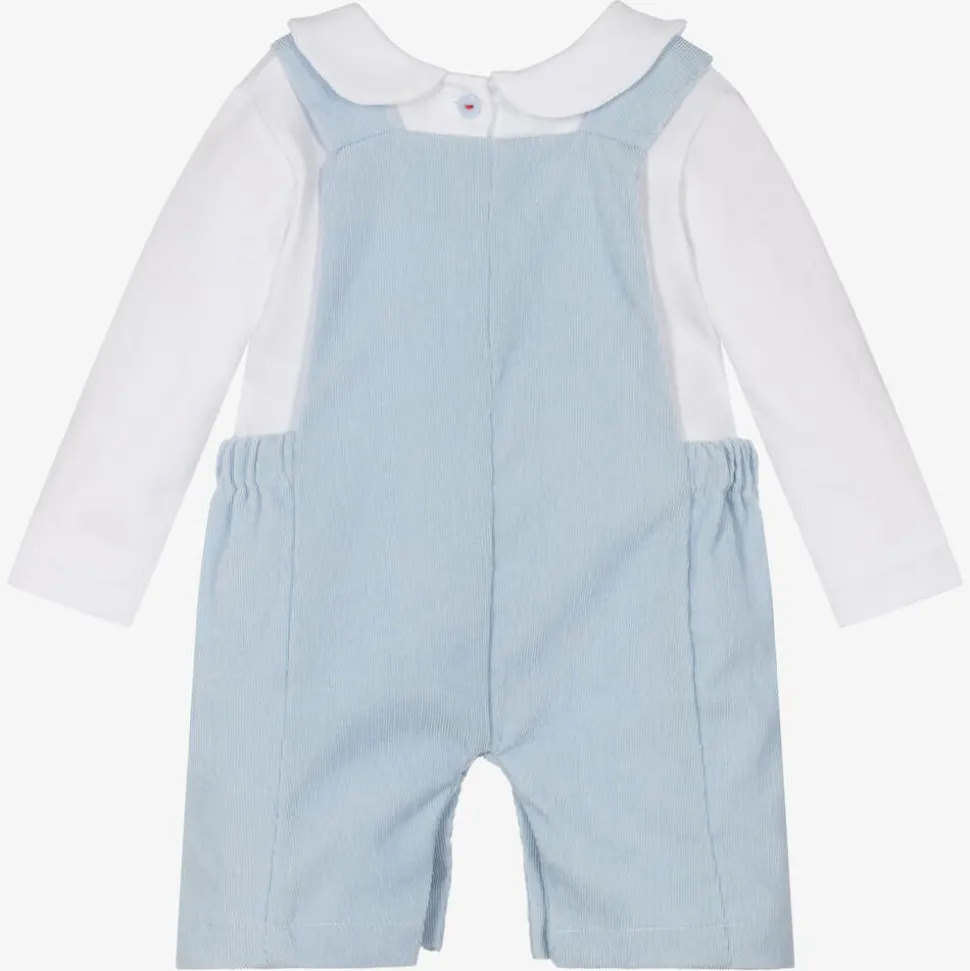 Baby Boys Blue Dungaree Set