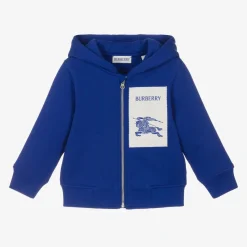 Baby Boys Blue EKD Cotton Zip-Up Hoodie