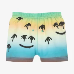 Baby Boys Blue Happy Palm Swim Shorts (UPF50+)