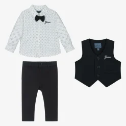 Baby Boys Blue Jersey Waistcoat Suit