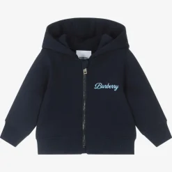 Baby Boys Blue Logo Zip-Up Hoodie