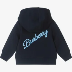 Baby Boys Blue Logo Zip-Up Hoodie