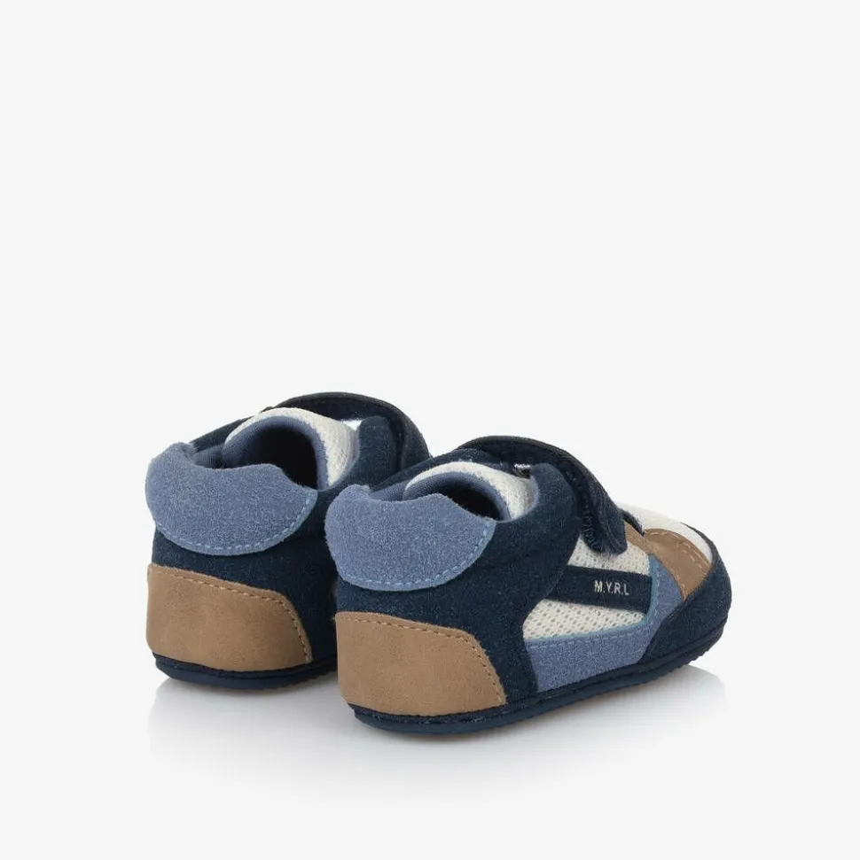 Baby Boys Blue Pre-Walker Trainers