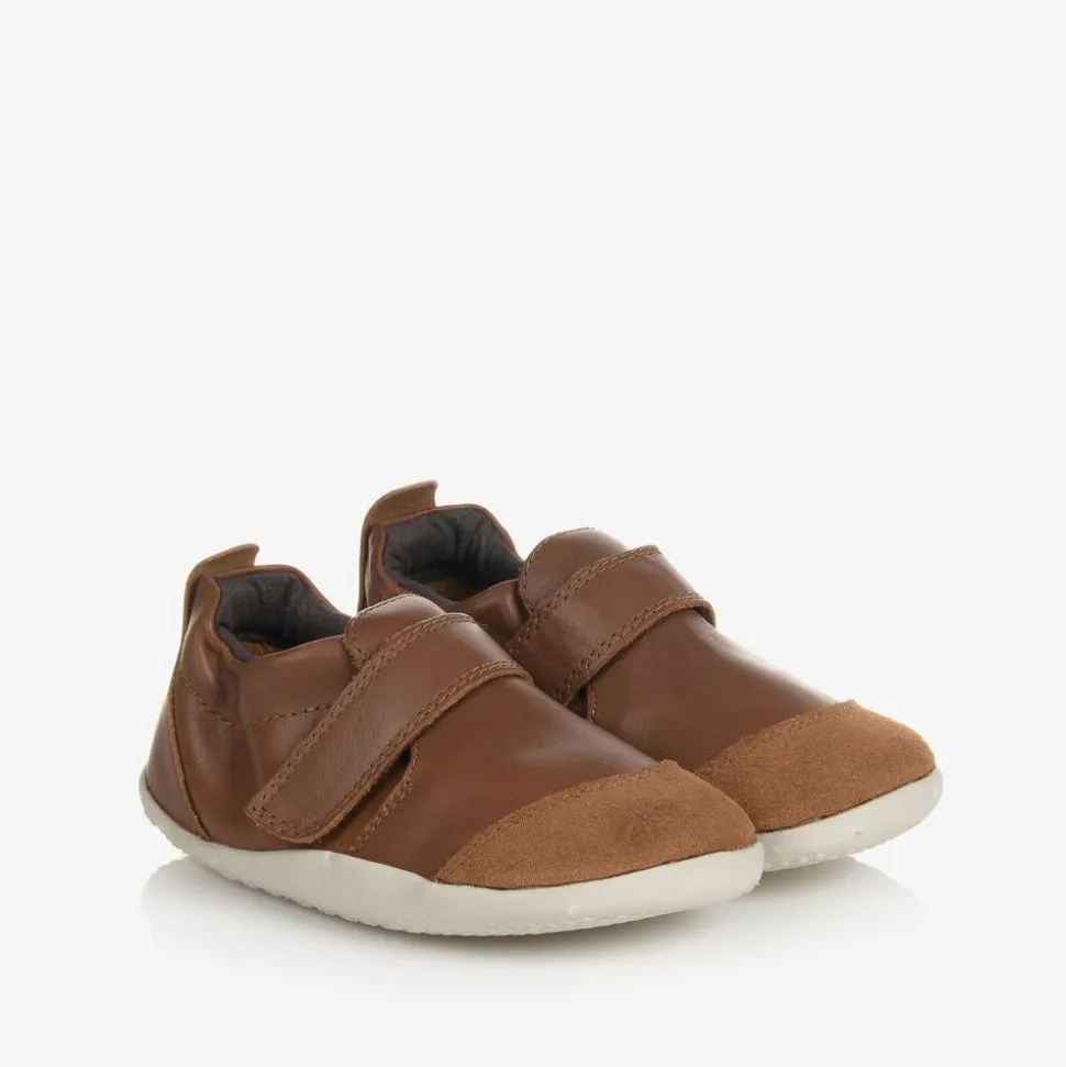 Baby Boys Brown Leather First Walkers