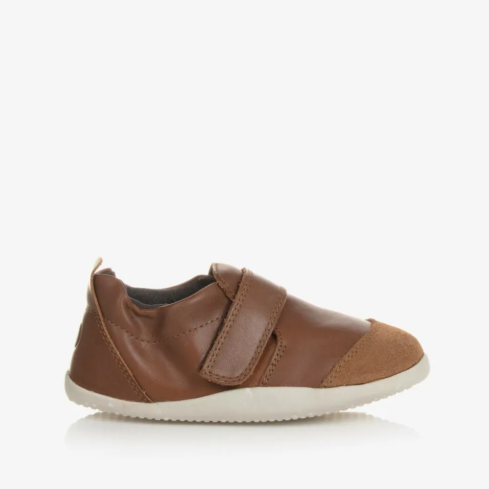 Baby Boys Brown Leather First Walkers