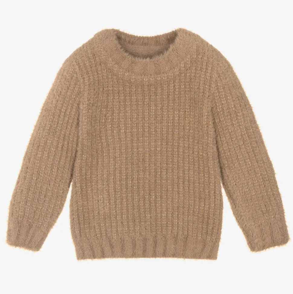 Baby Boys Brown Wool & Cashmere Sweater