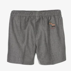 Baby Boys Grey Wool Shorts