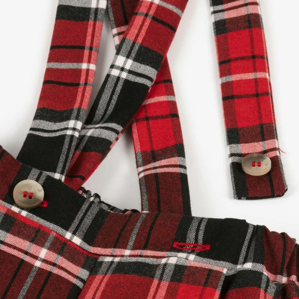 Baby Boys Ivory & Red Tartan Shorts Set