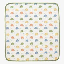 Baby Boys Ivory Cotton Dino Traffic Blanket (73cm)