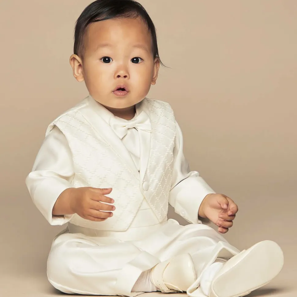 Baby Boys Ivory Tuxedo Suit