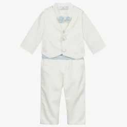 Baby Boys Ivory Waistcoat Suit