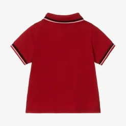 Baby Boys Red Cotton Polo Shirt