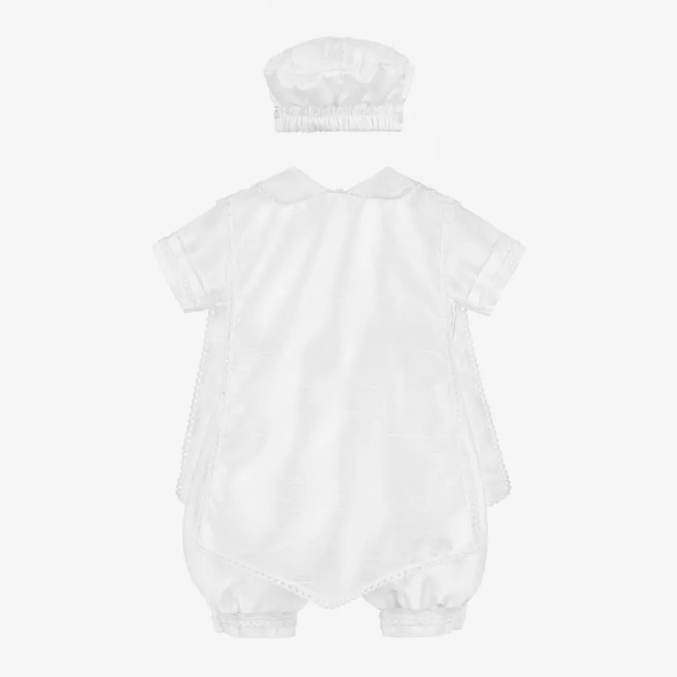 Baby Boys White Ceremony Shorts Set